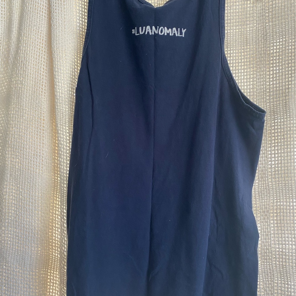 Large, Dark Blue, Liberty University tank top